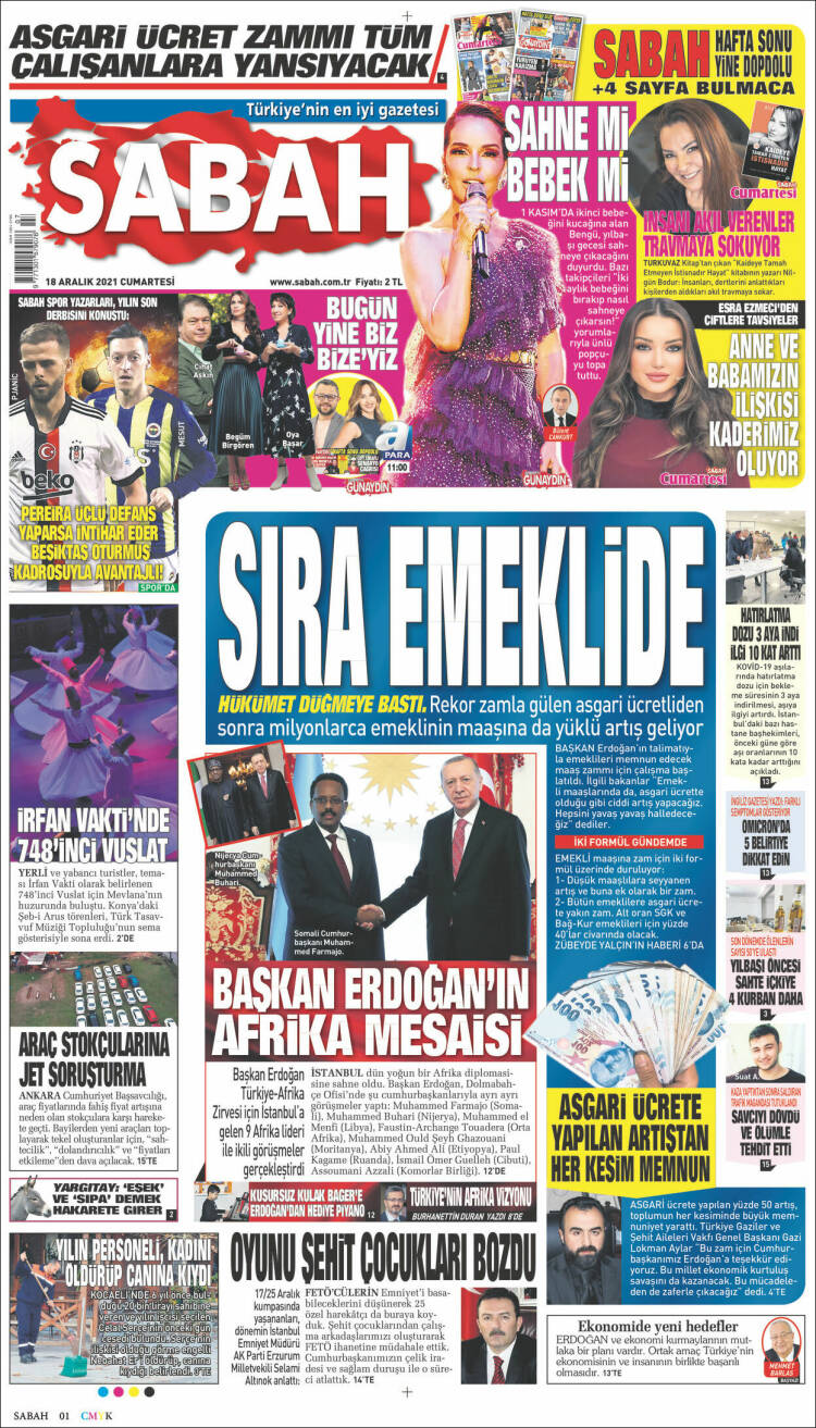 Portada de Sabah (Turqu&iacute;a)