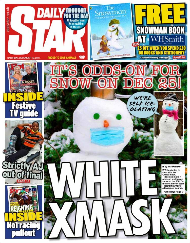 Portada de Daily Star (Reino Unido)