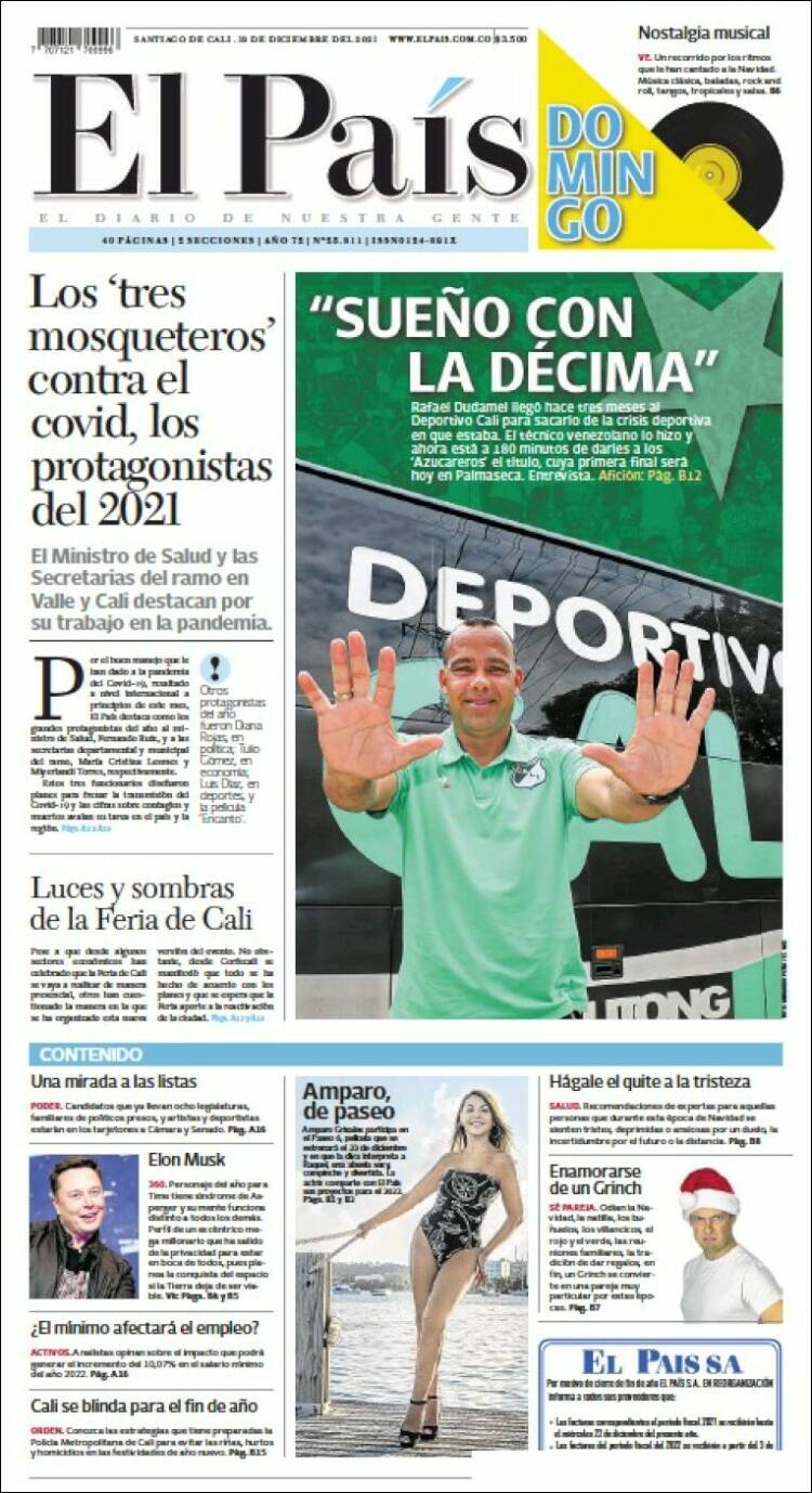 Portada de El País - Cali (Colombia)