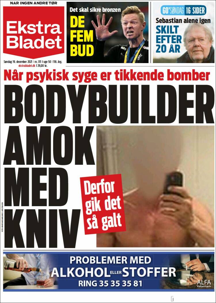 Portada de Ekstra Bladet (Dinamarca)