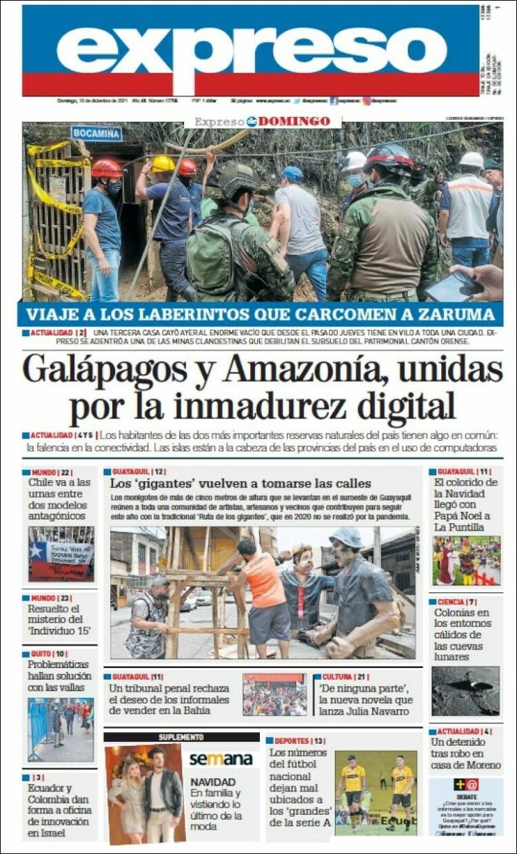 Portada de Expreso (Ecuador)