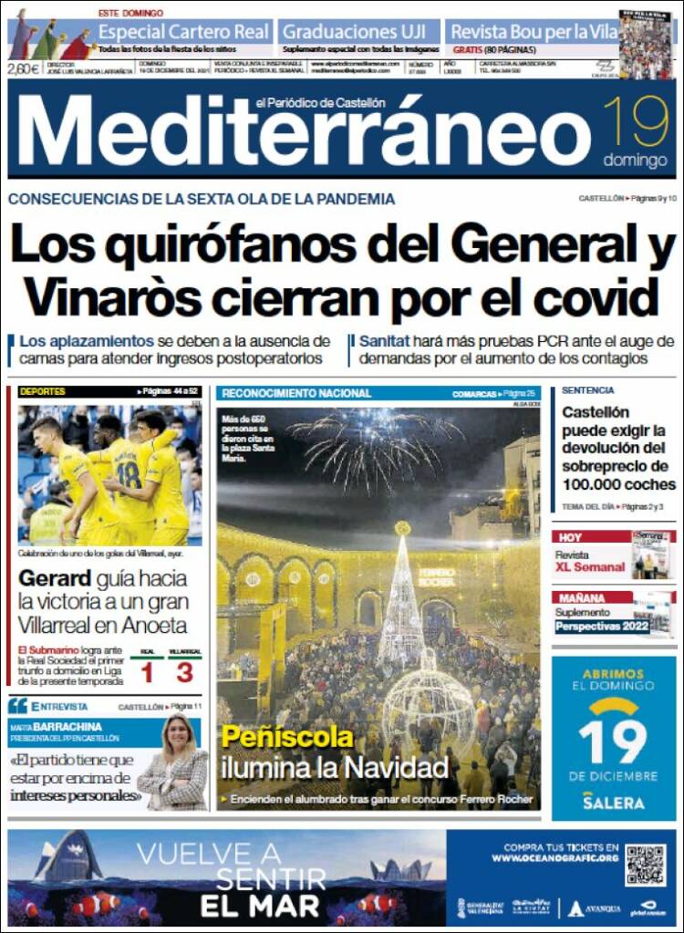 Portada de El Periódico Mediterraneo (Espa&ntilde;a)