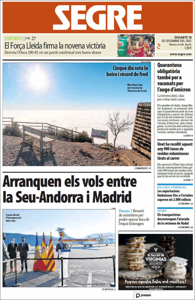Portada de Segre (Espa&ntilde;a)