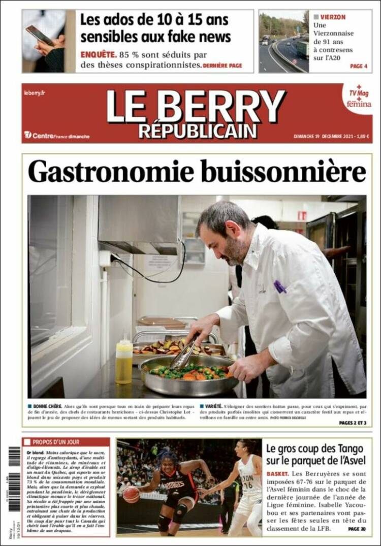 Portada de Berry Republicain (Francia)