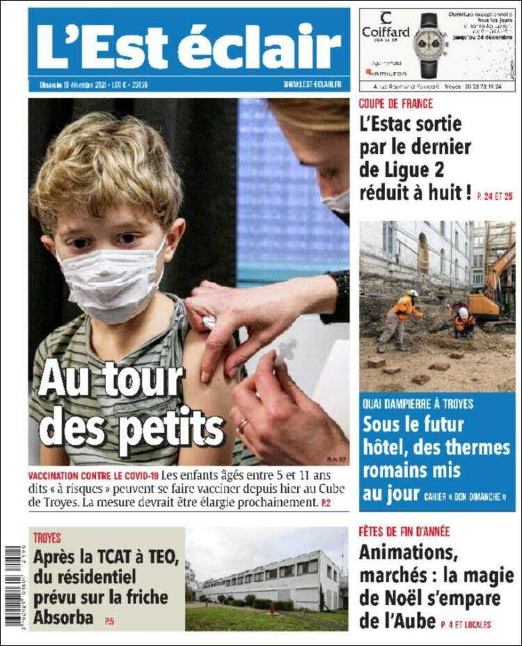 Portada de L'Est Eclair (Francia)