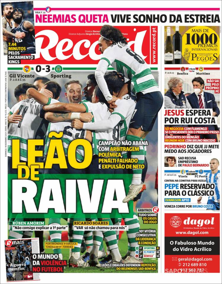 Portada de Record (Portugal)