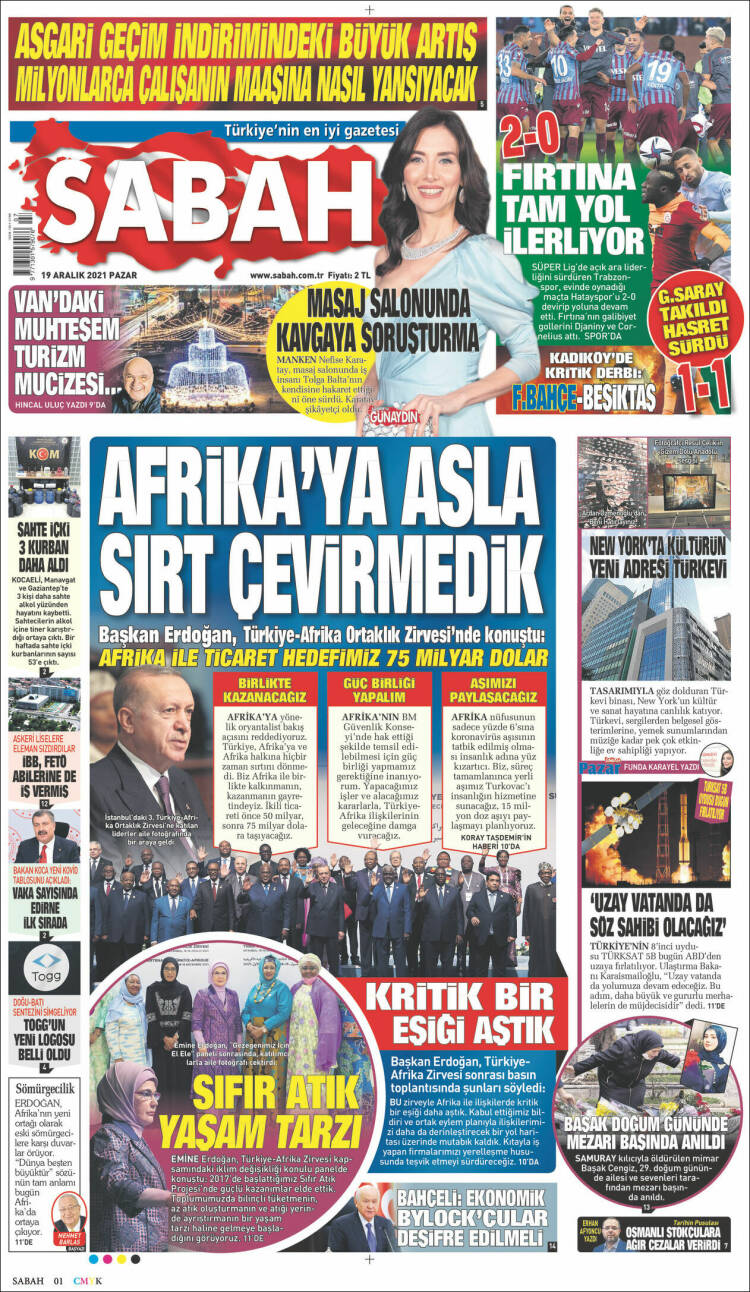 Portada de Sabah (Turqu&iacute;a)
