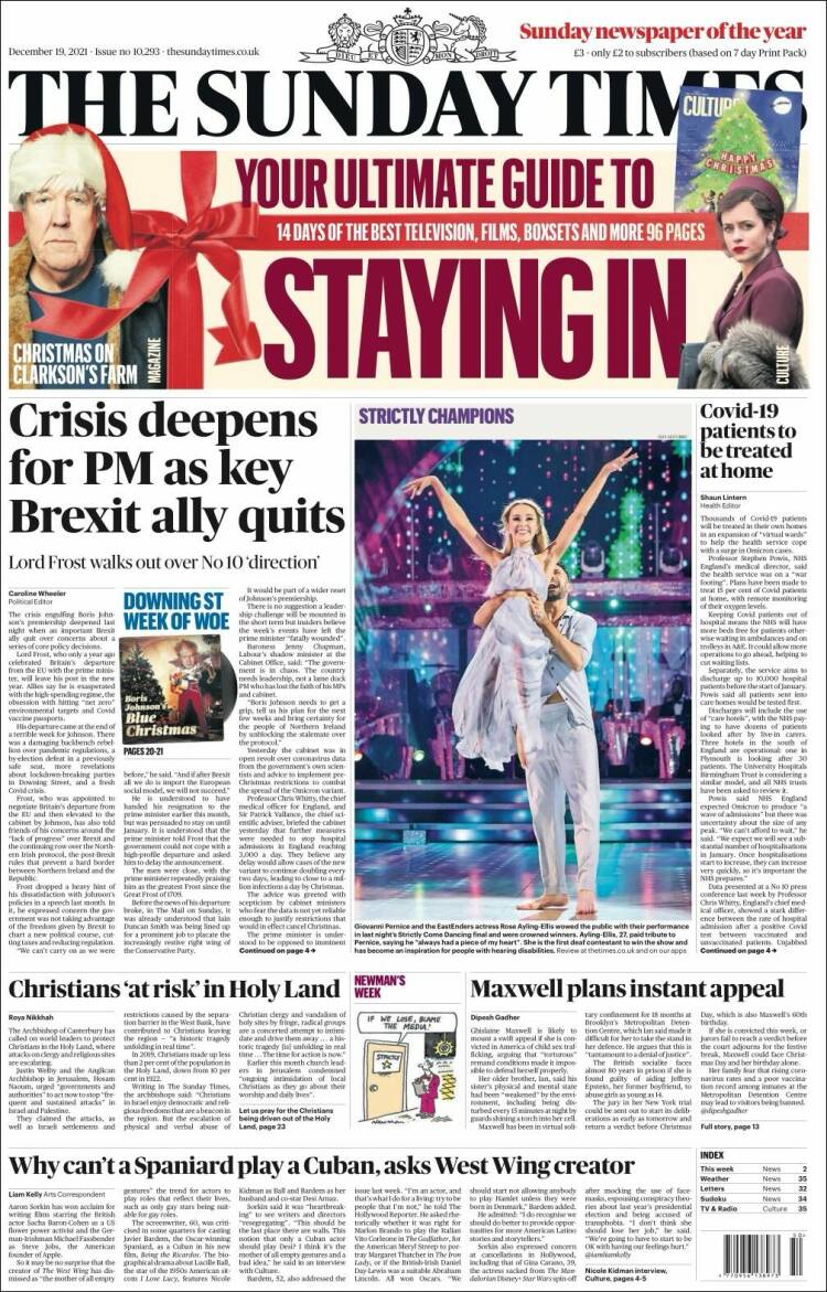 Portada de The Times (Reino Unido)