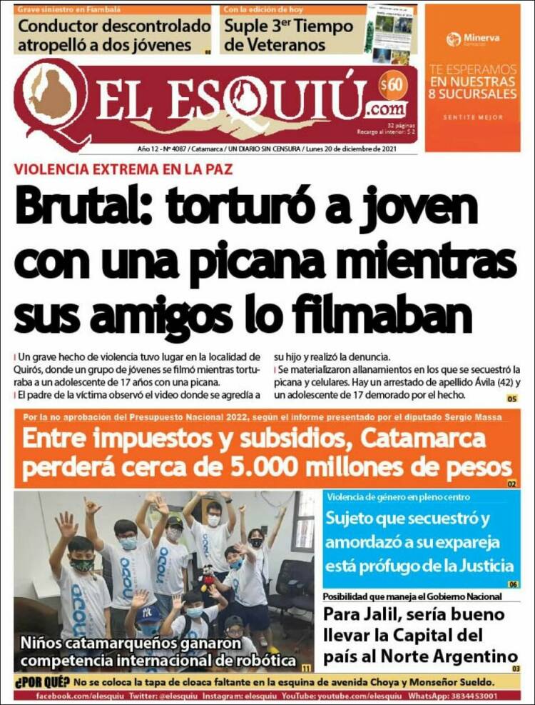 Portada de El Esquiu (Argentina)