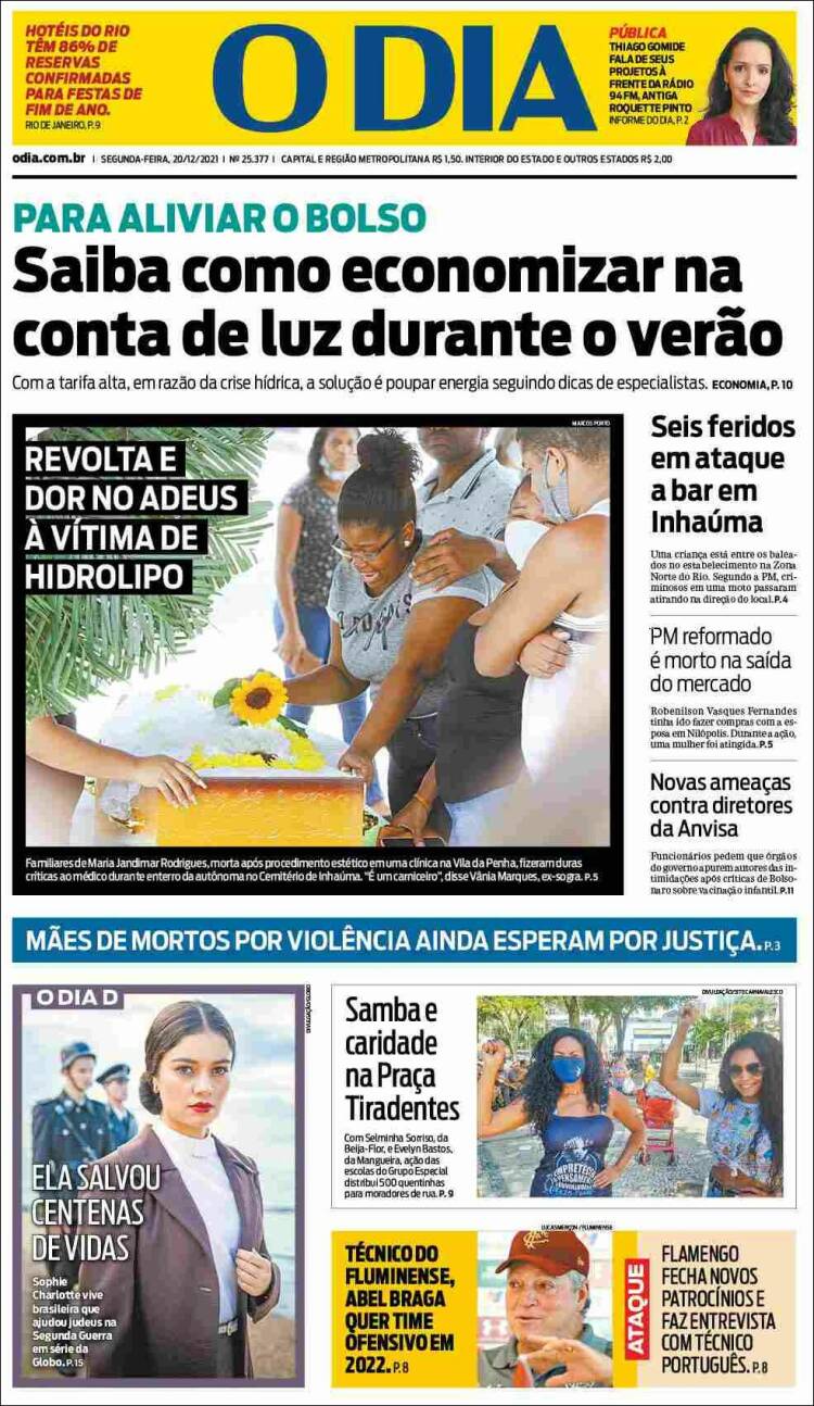 Portada de O Dia (Brasil)