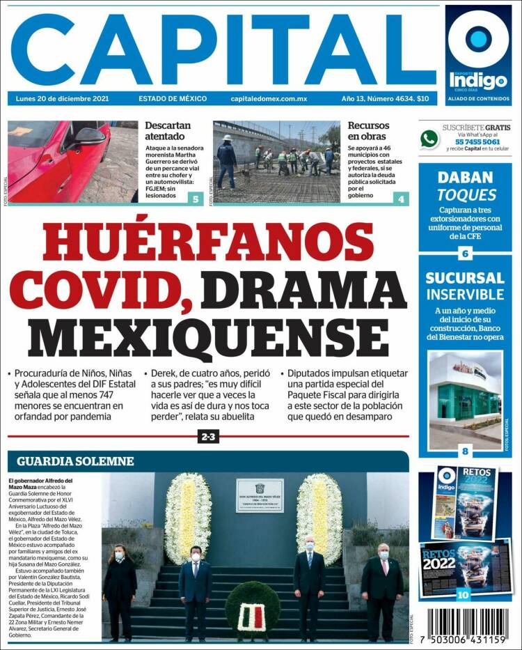 Portada de Capital México (México)