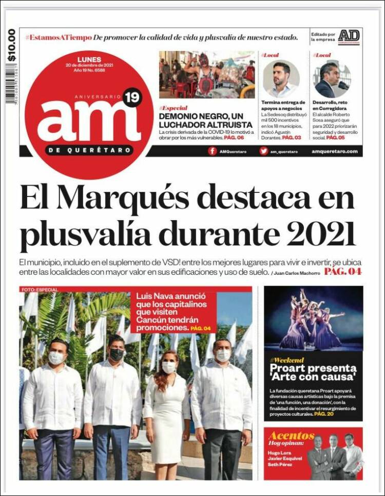 Portada de A.M. Querétaro (México)