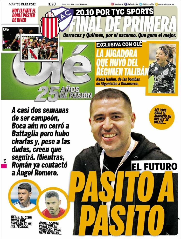 Portada de Olé (Argentina)