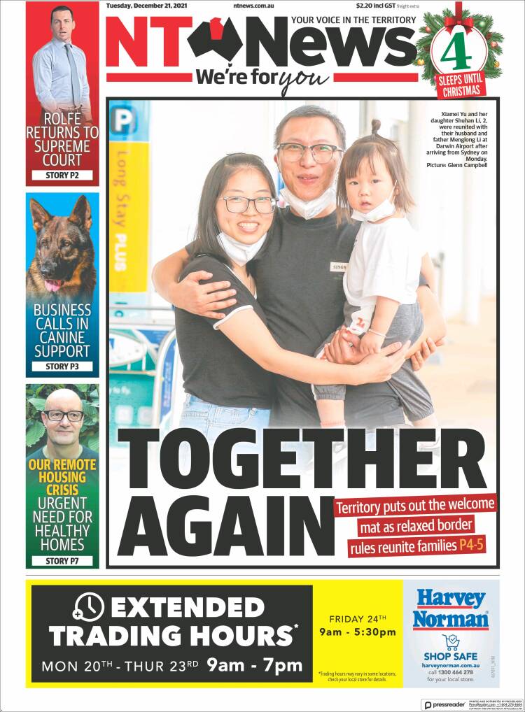 Portada de Northern Territory News (Australia)