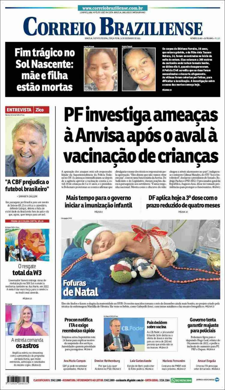 Portada de Correio Braziliense (Brasil)