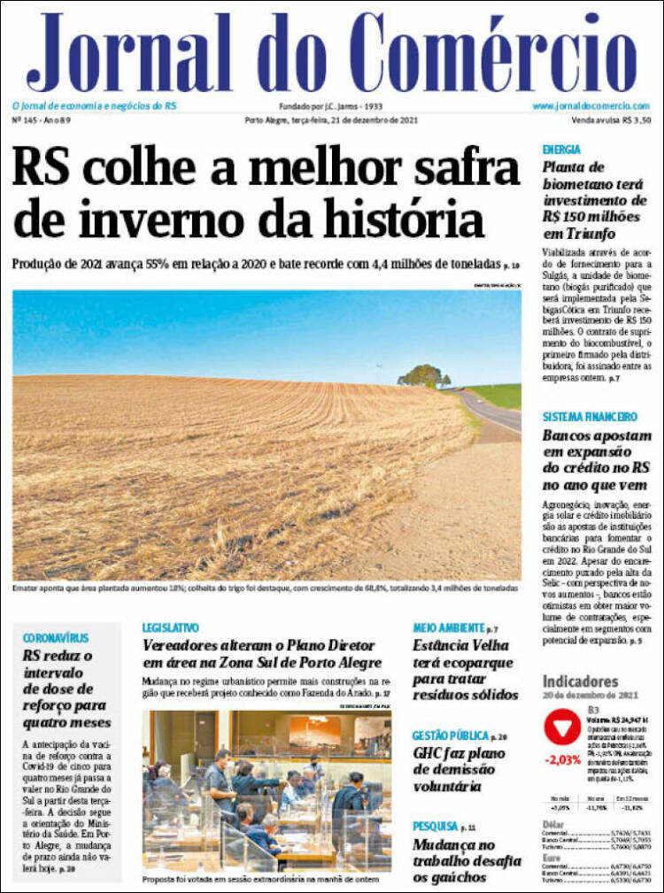 Portada de Jornal do Comércio (Brasil)