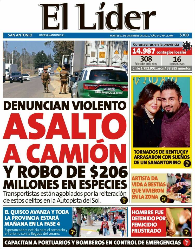 Portada de Lider de San Antonio (Chile)