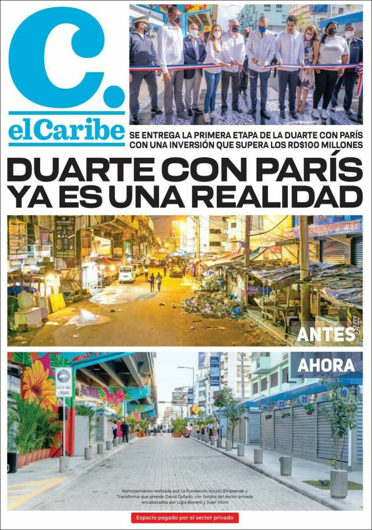 Portada de El Caribe (R. Dominicana)