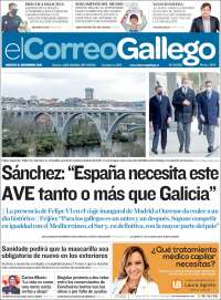 Portada de El Correo Gallego (Espa&ntilde;a)