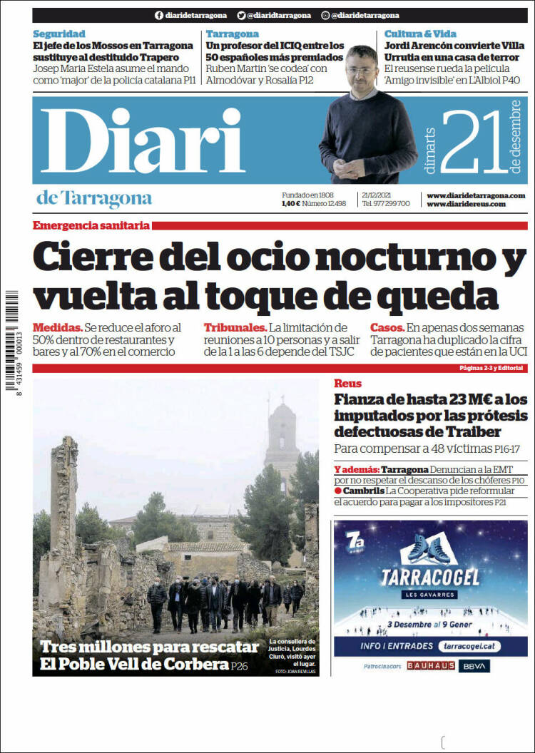 Portada de Diari de Tarragona (Espa&ntilde;a)
