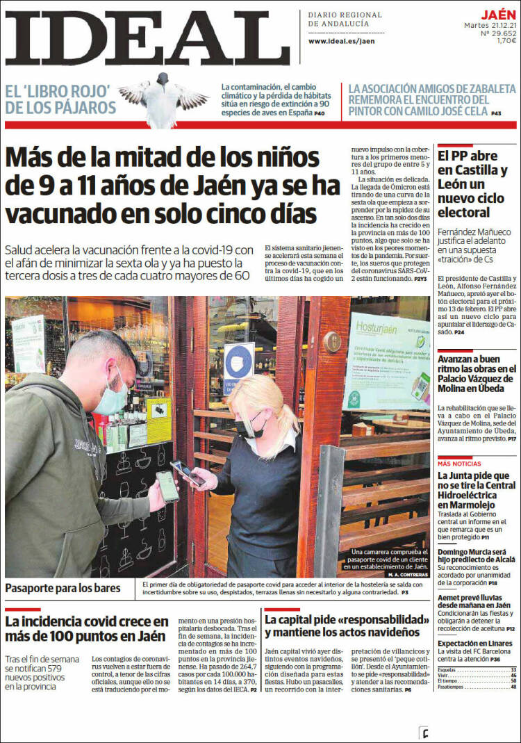 Portada de El Ideal de Jaén (Espa&ntilde;a)