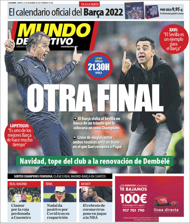 Portada de El Mundo Deportivo (Espa&ntilde;a)