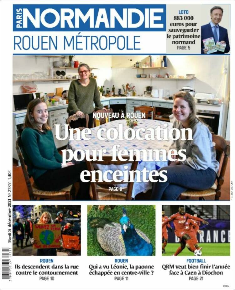 Portada de Paris Normandie (Francia)