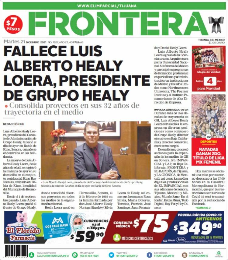 Portada de Frontera (México)