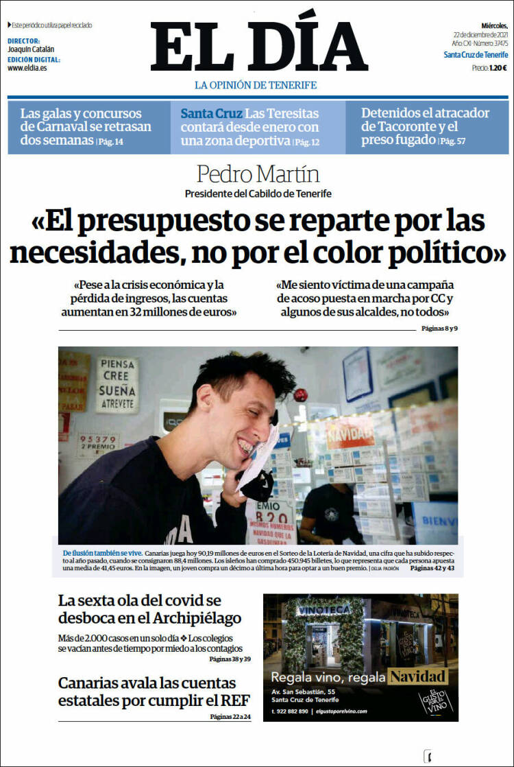 Portada de El Día (España)