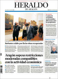 Portada de Heraldo de Aragón (España)