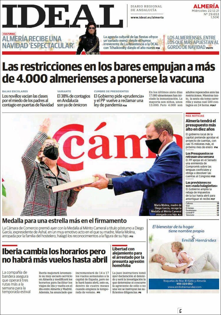 Portada de Ideal Almeria (España)