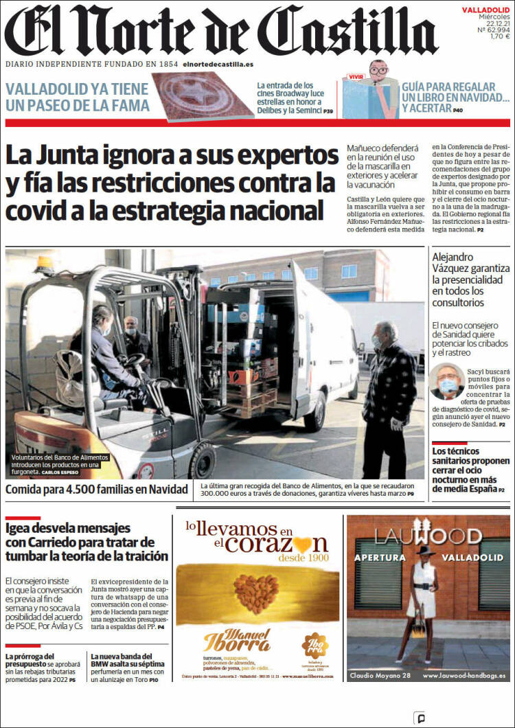 Portada de Norte de Castilla - Valladolid (España)