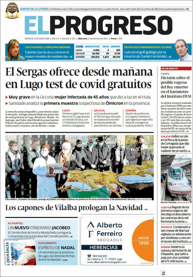Portada de El Progreso (España)