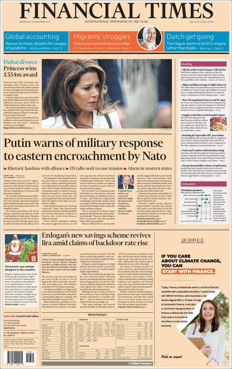 Portada de Financial Times - USA (USA)