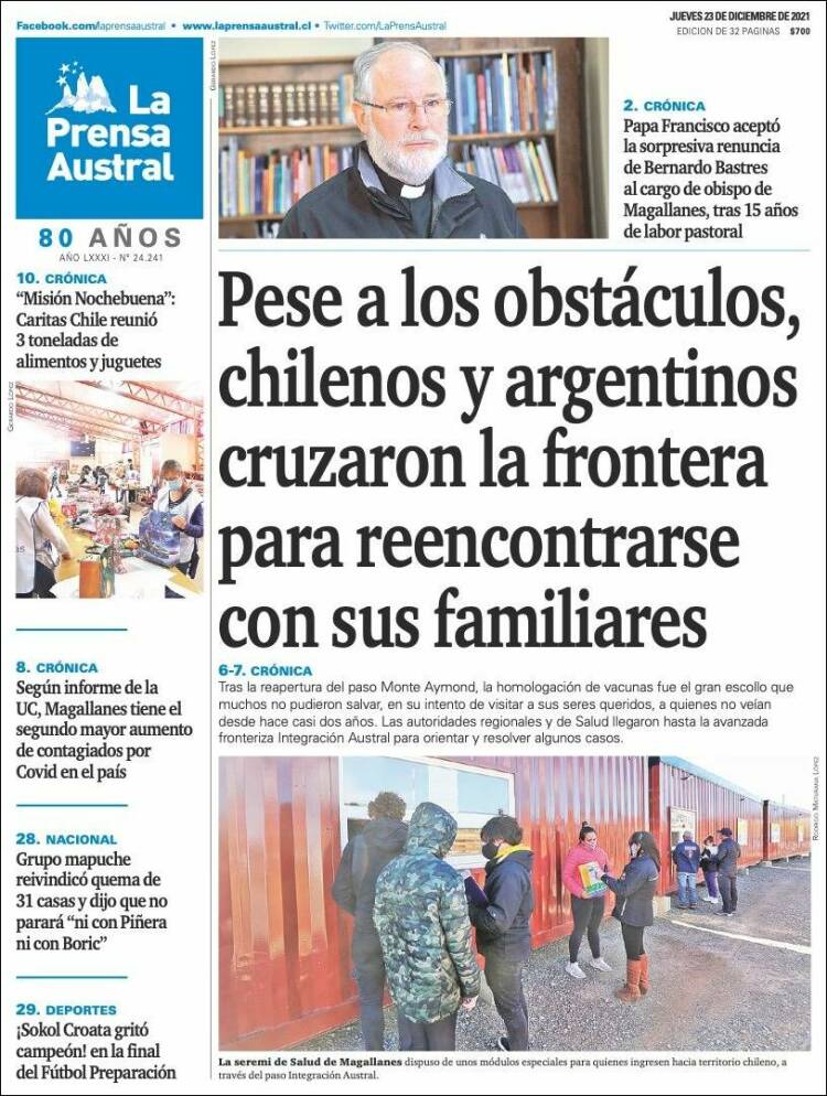 Portada de El Magallanes (Chile)