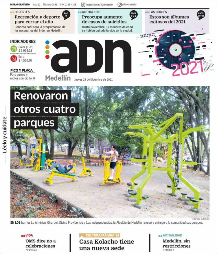 Portada de ADN - Medellín (Colombia)