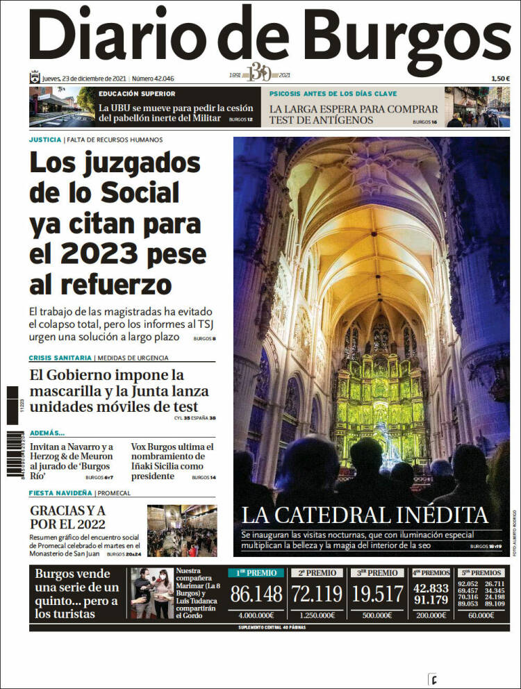 Portada de Diario de Burgos (Espa&ntilde;a)