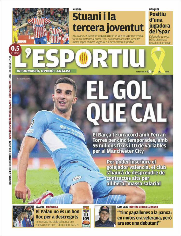 Portada de L'Esportiu : Girona (Espa&ntilde;a)