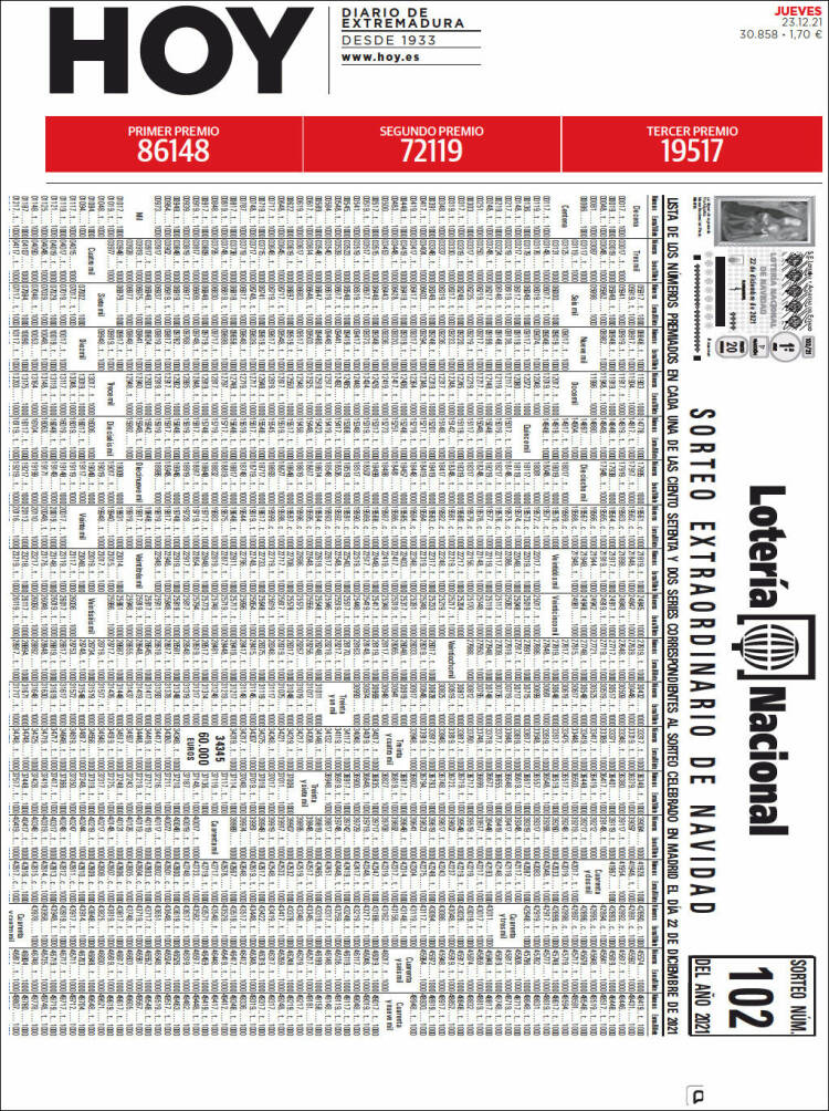Portada de Hoy - Badajoz (Espa&ntilde;a)