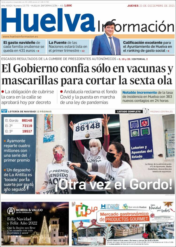 Portada de Huelva Información (Espa&ntilde;a)