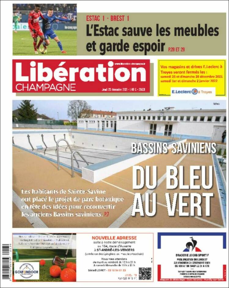 Portada de Libération Champagne (Francia)