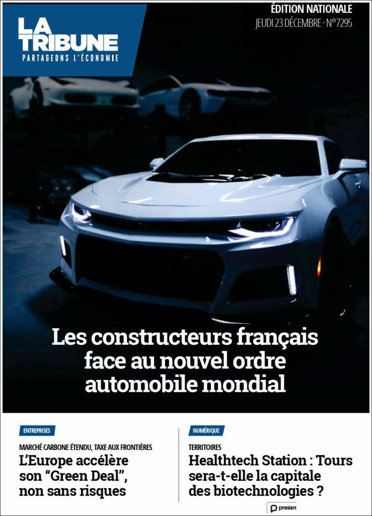 Portada de La Tribune (Francia)