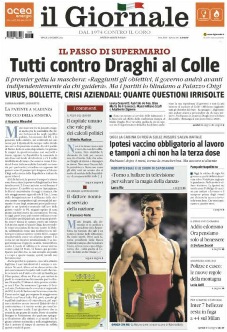 Portada de il Giornale (Italia)