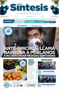 Portada de Síntesis - Puebla (M&eacute;xico)