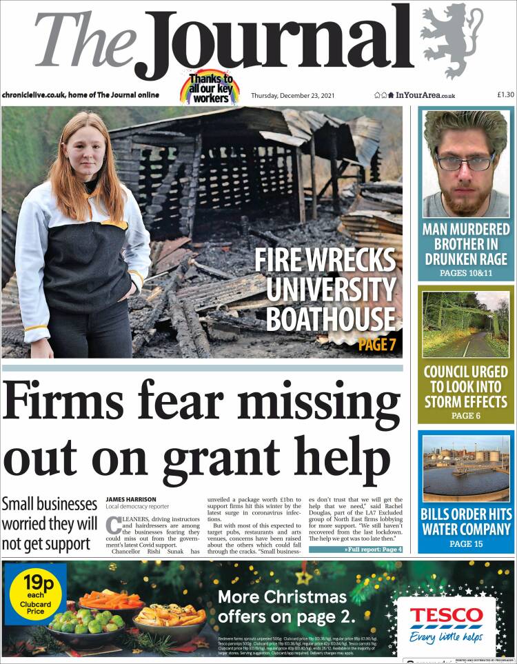 Portada de The Journal (Reino Unido)