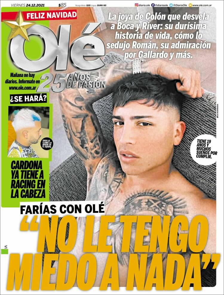 Portada de Olé (Argentina)