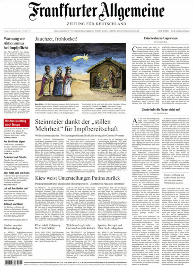 Portada de Frankfurter Allgemeine (Alemania)