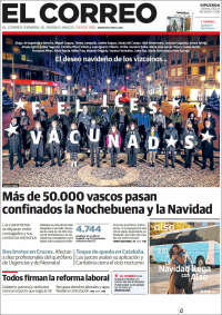 Portada de El Correo - Guipuzcoa (Espa&ntilde;a)