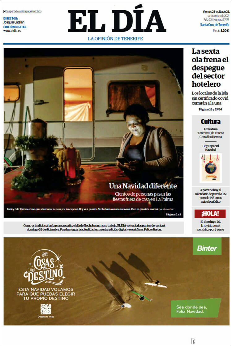 Portada de El Día (Espa&ntilde;a)