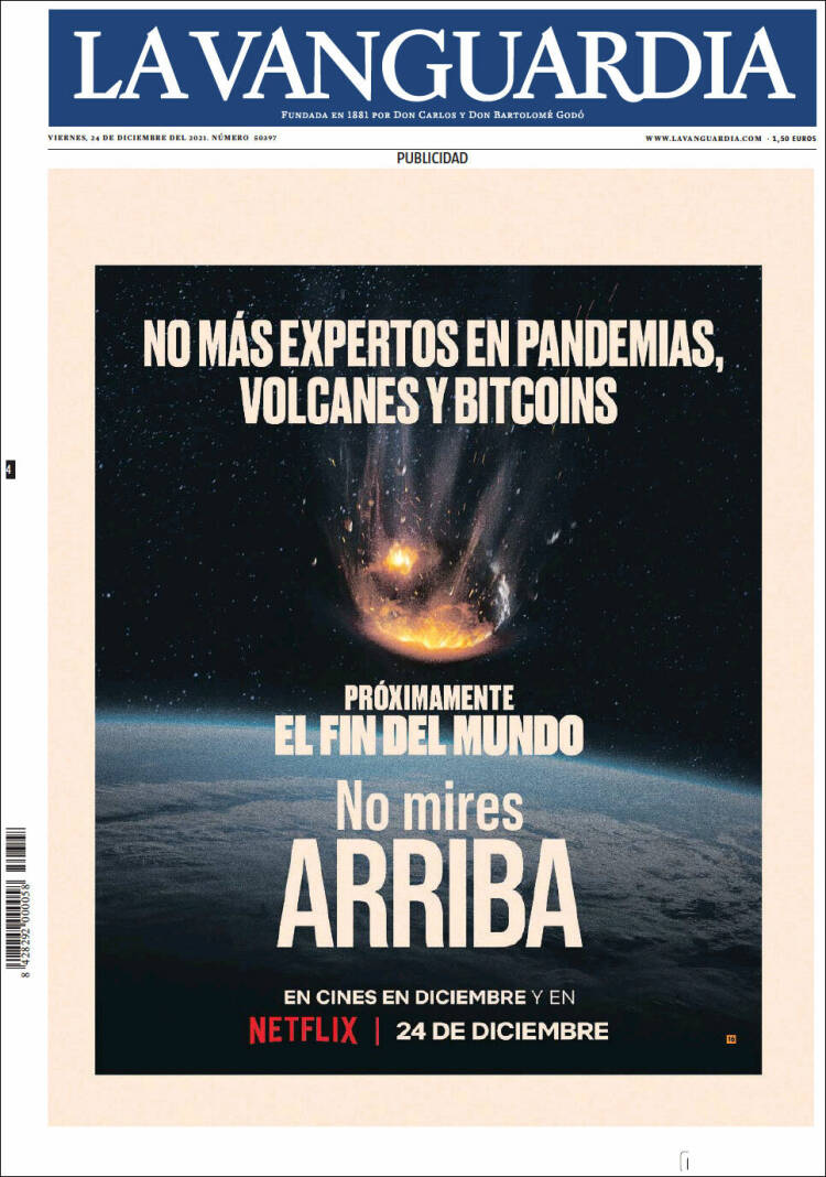 Portada de La Vanguardia (Espa&ntilde;a)